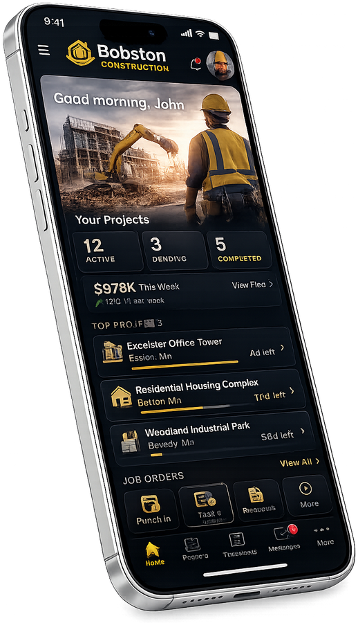 Contractor operations app concept