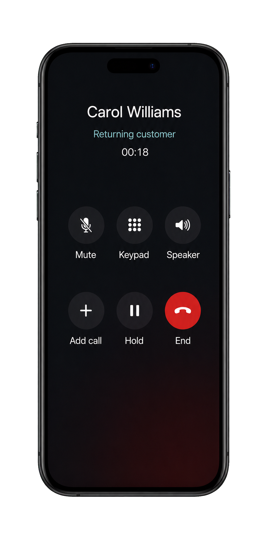 Incoming call — Jasmine answers