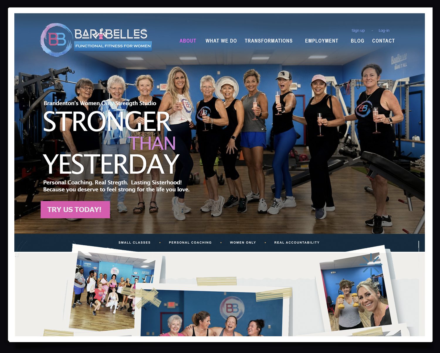 The gym website we built and run campaigns for