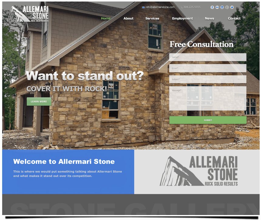 Allemari Stone website by Agenity