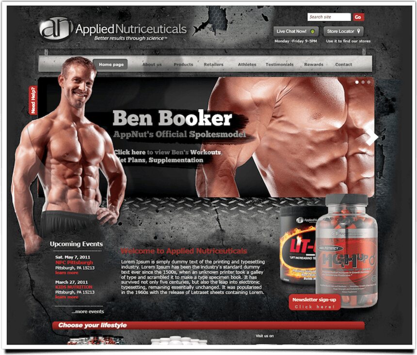 Applied Nutraceuticals website by Agenity