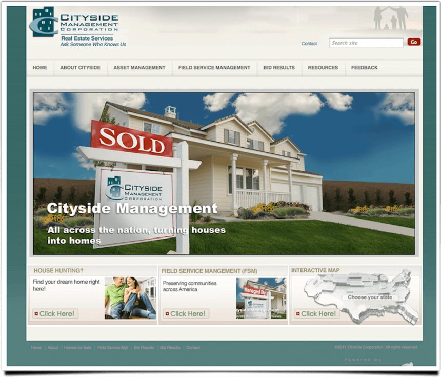 Cityside Management website by Agenity