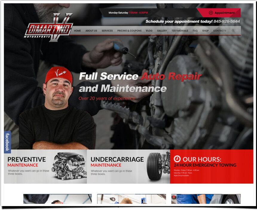 DiMartino Motorsports website by Agenity